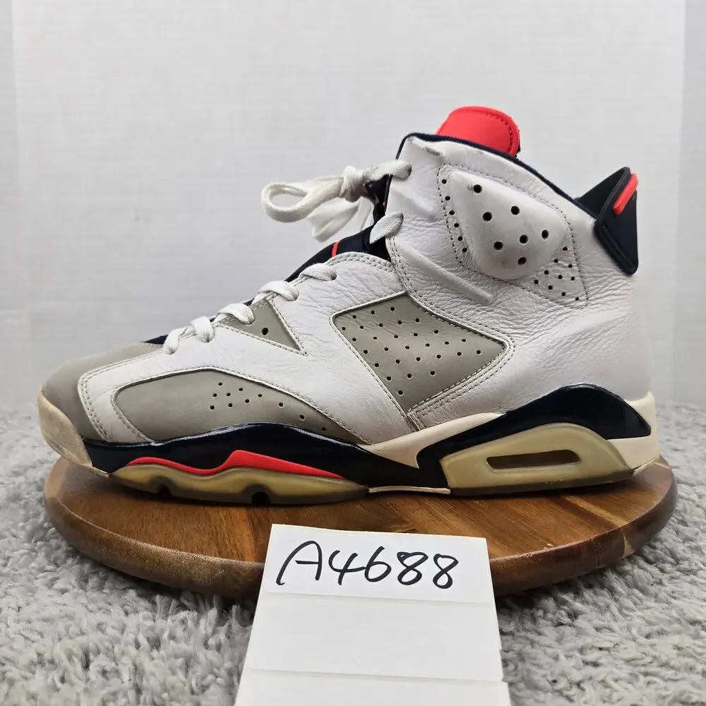 Jordan 6 Retro Men 12 Tinker White Grey Casual Daily Athletic Sneaker 384664-104